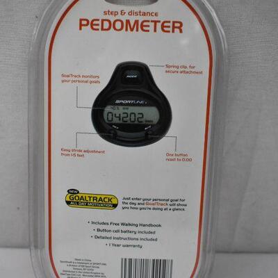 Sportine Step & Distance Pedometer - New