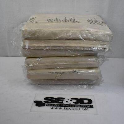 6 Outdoor Seat Cushions - Beige, New