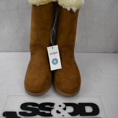 Girls Winter Boots, Brown, by Cat & Jack size 6 - New