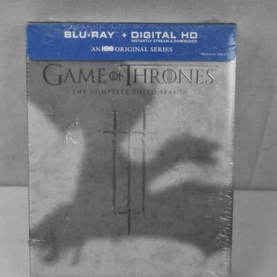 Game of Thrones on Blu-ray & DVD, The Complete Third Season. Sealed - New