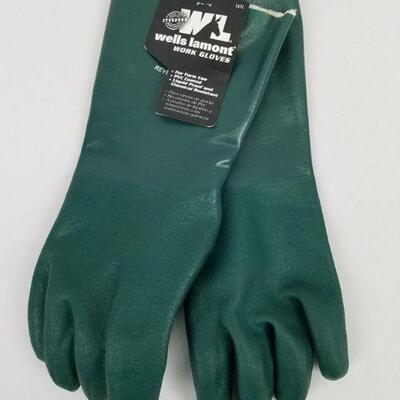 Wells Lamont Work Gloves - PVC Coated - Forest Green - New