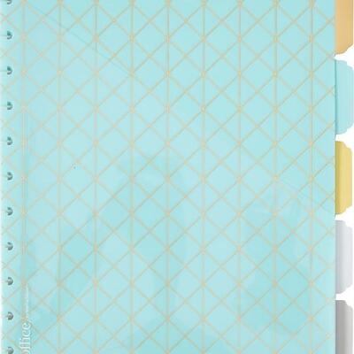 2x Martha Stewart Discbound Dividers with Pockets Side-Tab Format Blue - New