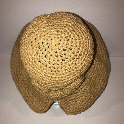 Pair of Newer Straw Sunhats