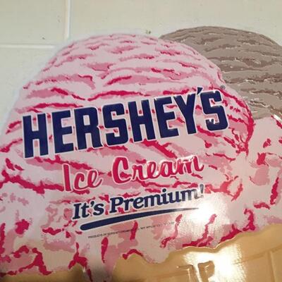 Hersheyâ€™s Metal Store Display Advertising Sign 29â€ x 34â€h. LOT A57