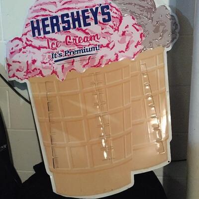 Hersheyâ€™s Metal Store Display Advertising Sign 29â€ x 34â€h. LOT A57