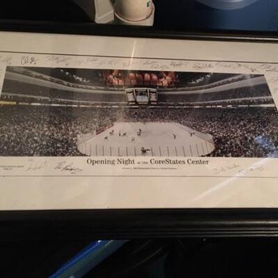 1996 Flyers vs Panthers Team Signed Photo 36â€ x 22â€. LOT A46