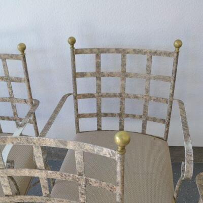LOT 171    FOUR METAL PATIO CHAIRS 