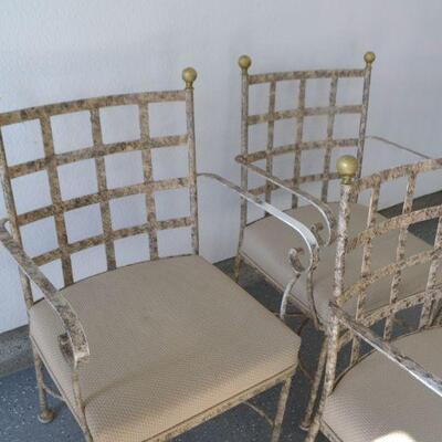 LOT 171    FOUR METAL PATIO CHAIRS 