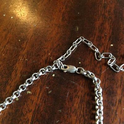 Vintage Navajo Sterling Designer Necklace 18â€. LOT A27