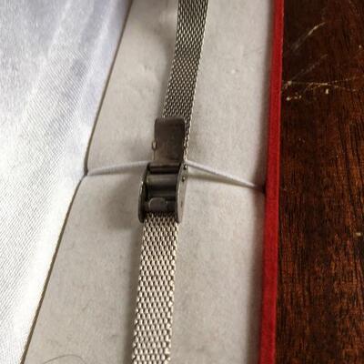 14k White Gold Hamilton Ladies Watch with Diamonds. LOT A24
