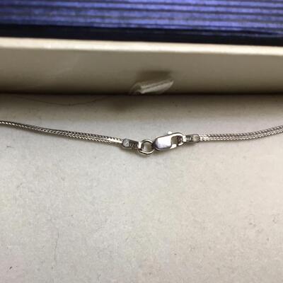 14K White Gold and Diamond 2 CTW Necklace 18â€. LOT A16