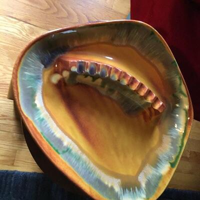 ROYAL HAEGER Mid Century Large Pottery Ashtray 14.5 x 12.5â€. LOT A9