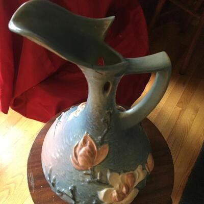 Large Vintage 16â€ Roseville Pottery Ewer Vase. LOT A7