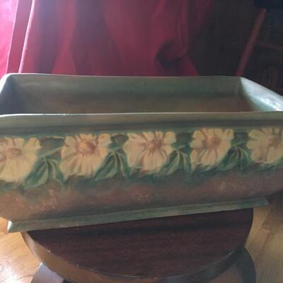 Large Early Roseville Style Rectangle Planter 16 x 8 x 6.5â€h. LOT A2