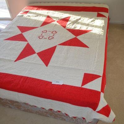 LOT 299 HOME MADE QUILT