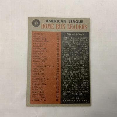 -48- 1961 AL Home Run Leaders | 1962 TOPPS Card #307