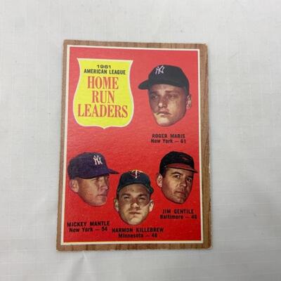 -48- 1961 AL Home Run Leaders | 1962 TOPPS Card #307