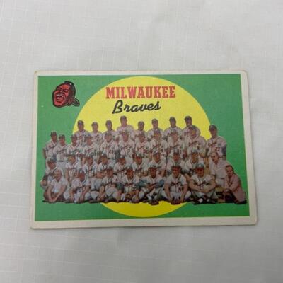 -52- MILWAUKEE BRAVES | 1959 TOPPS Card #419 | AARON