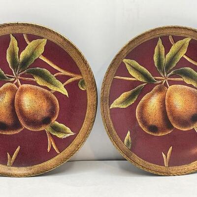 Lot #40   Pair of pear plates