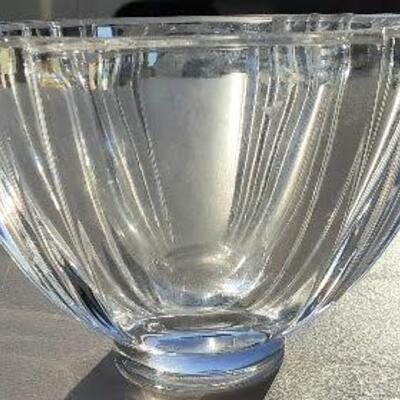 Heavy Glass Fluted Bowl
