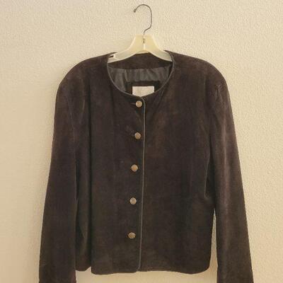 Lot 98: Vintage Lord & Taylor Black Suede Jacket (no size- I believe Large or XL)