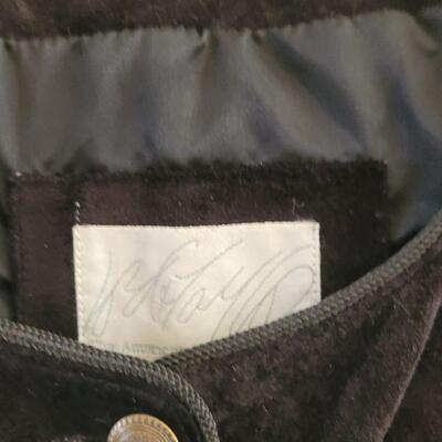 Lot 98: Vintage Lord & Taylor Black Suede Jacket (no size- I believe Large or XL)