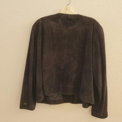 Lot 98: Vintage Lord & Taylor Black Suede Jacket (no size- I believe Large or XL)