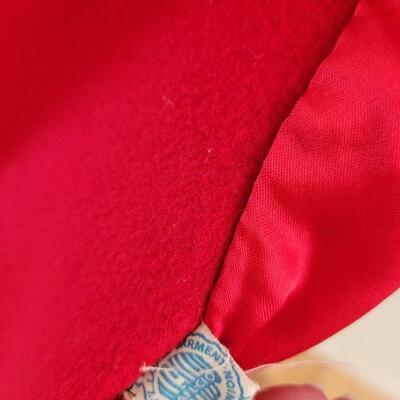 Lot 100: Red Wool Coat with Pleats on Front and Back (no size, I believe it is a Large)