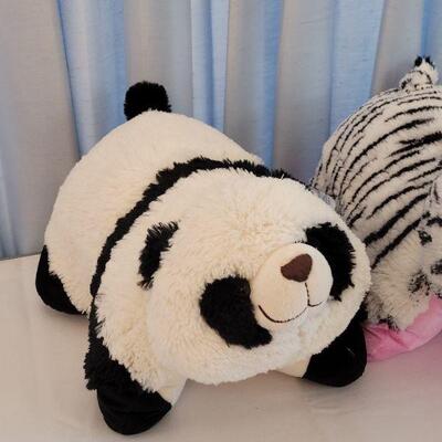 Lot 111: (2) New Pillow Pets (Panda and Zebra)