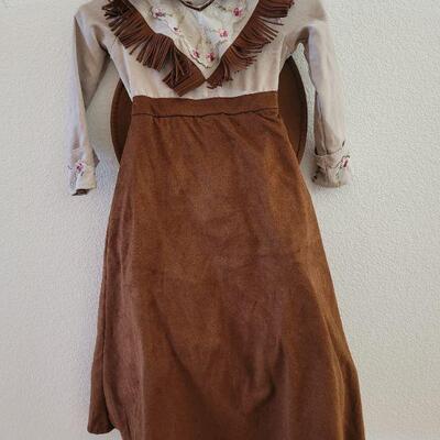 Lot 117: NEW Dress Up Cowgirl Dress & Hat Girls Small 5/6