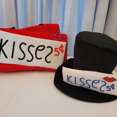 Lot 121: NEW Kisses Costume (Hat and Suspender Collapsible Soft Box)