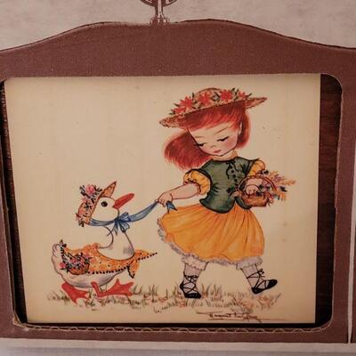 Lot 145: Vintage Wall Plaques Children Scenes