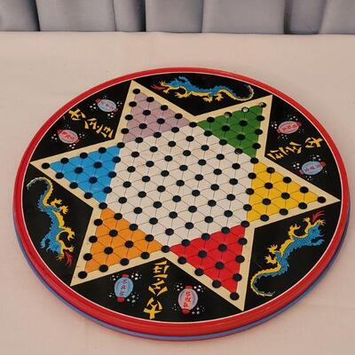 Lot 147: Vintage Metal Chinese Checkers Game (not all game pieces present)