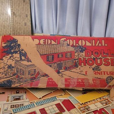 Lot 151: Vintage Modern Colonial Metal Doll House