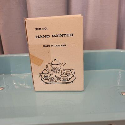 Lot 152: Doll Wagon, Chair and Tea Set