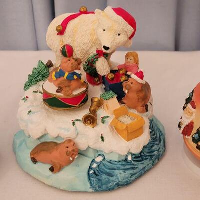 Lot 154: Vintage Christmas Music Box and Penguin Lot