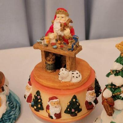 Lot 154: Vintage Christmas Music Box and Penguin Lot
