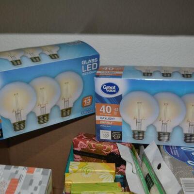 LOT 356  MISC PRODUCTS TISSUE AND LIGHT BULBS, ETC