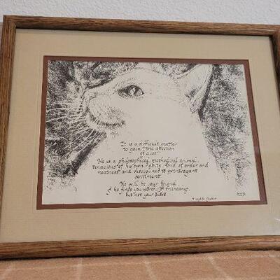 Lot 162: Vintage Janet Casey Calligraphy Framed Fine Art