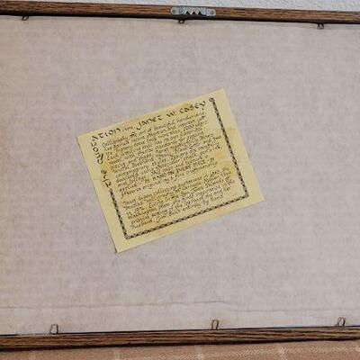 Lot 162: Vintage Janet Casey Calligraphy Framed Fine Art