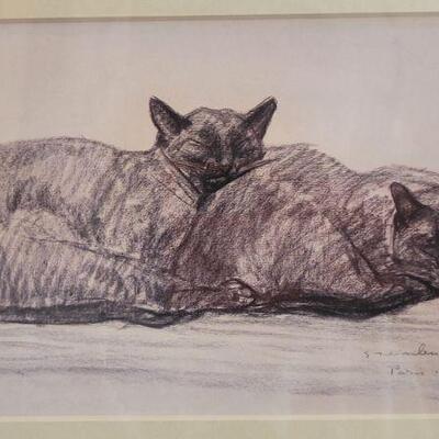 Lot 166: Vintage Framed Signed Etching Paris 1920
