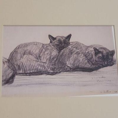 Lot 166: Vintage Framed Signed Etching Paris 1920