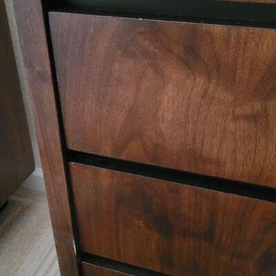 Lot 167: Vintage LANE Walnut Mid Century Modern 6-Drawer Dresser  