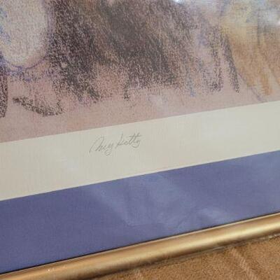 Lot 172: Vintage Framed Fine Art Numbered and Signed "My Kitty" Print