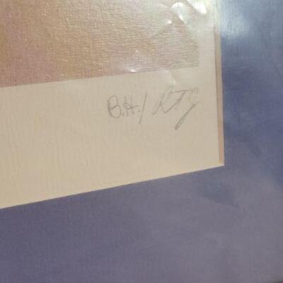 Lot 172: Vintage Framed Fine Art Numbered and Signed "My Kitty" Print