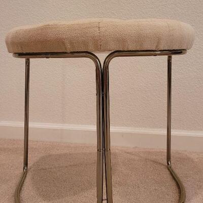 Lot 185: Vintage Padded COSCO Chrome Plated Base Stool