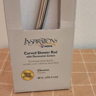 Lot 186: New MOEN Inspirations Curved 60" Shower Rod