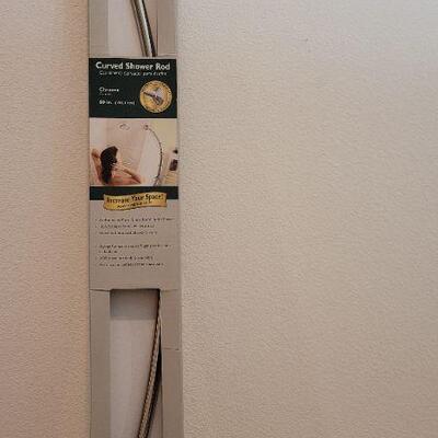 Lot 186: New MOEN Inspirations Curved 60" Shower Rod