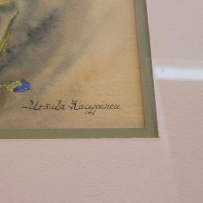 Lot 188: Vintage Framed Fine Art Signed Flowers Print 