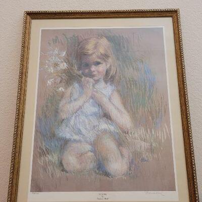 Lot 189: Vintage Signed and Numbered Fancy Framed "POSING" by Frances Hook